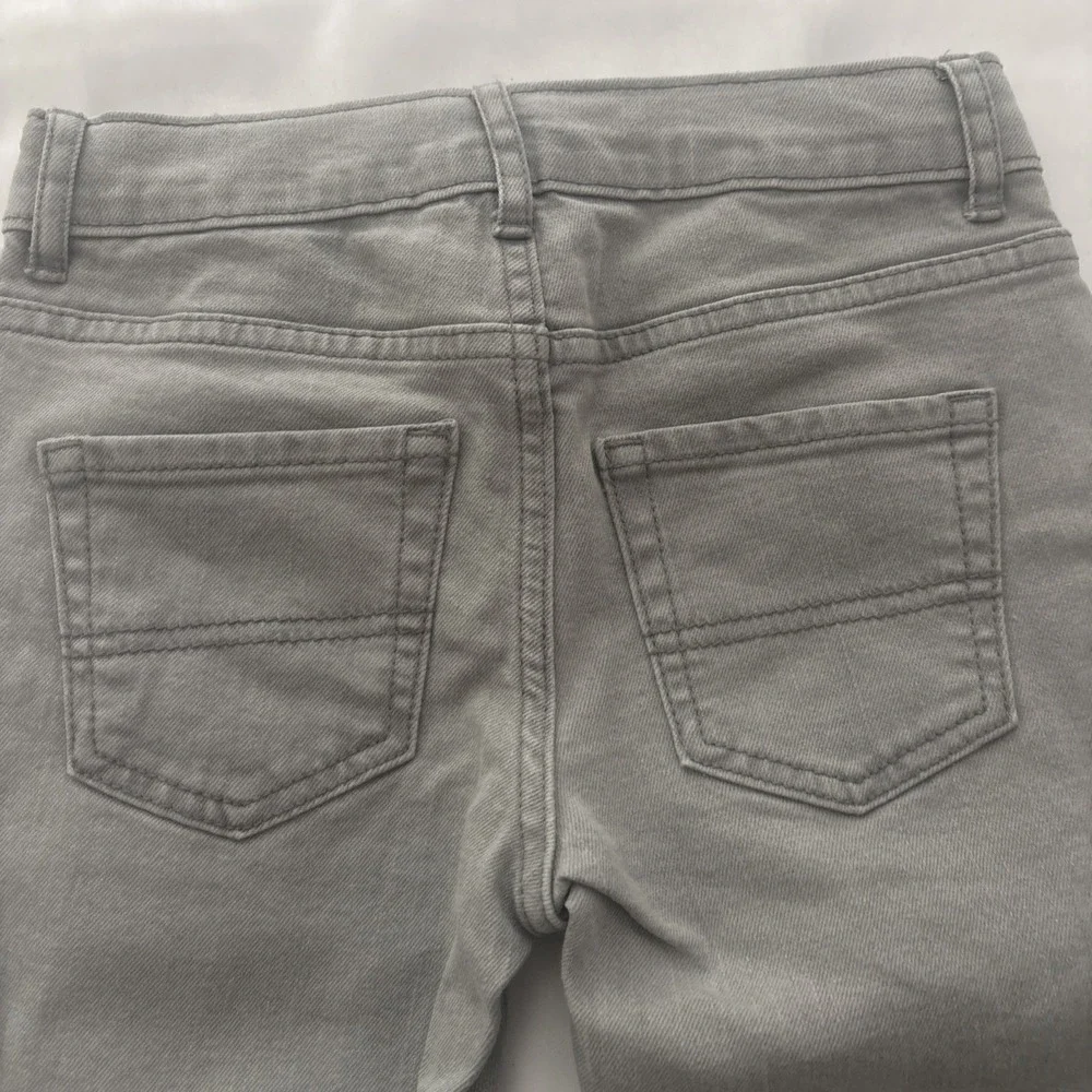 Childrens Place Boys Light Grey Skinny Jeans Adjustable Waist Size 7